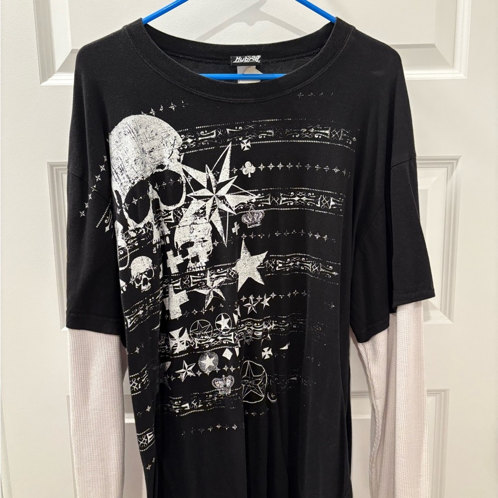 Hybrid & Company Black Long Sleeve Shirt Size XL